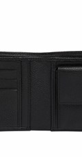 CRNI HAMMERED KOŽNI NOVČANIK S MINI LOGOTIPOM - 3