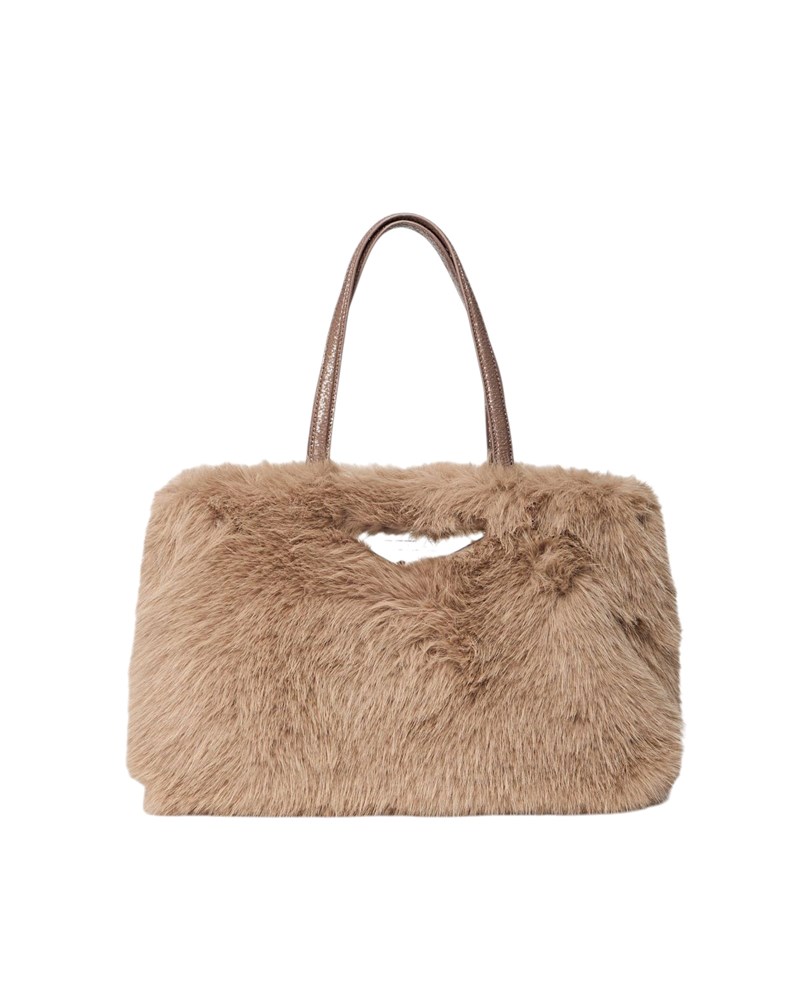 Replay BEŽ SOFT-TEXTURE SHOPPER TORBA S LAKIRANIM RUČKAMA - 1