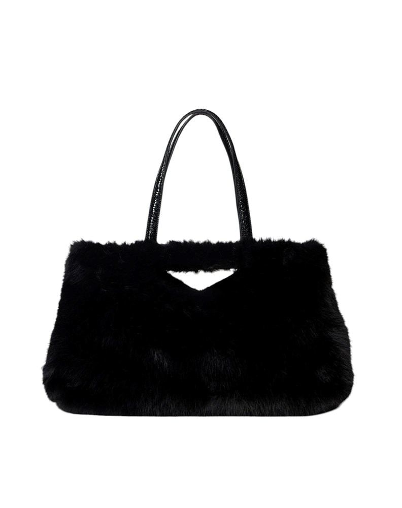 Replay CRNA SOFT-TEXTURE SHOPPER TORBA S LAKIRANIM RUČKAMA - 1