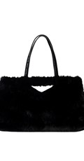 CRNA SOFT-TEXTURE SHOPPER TORBA S LAKIRANIM RUČKAMA - 1