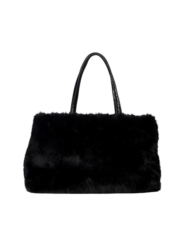 Replay CRNA SOFT-TEXTURE SHOPPER TORBA S LAKIRANIM RUČKAMA - 3