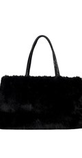 CRNA SOFT-TEXTURE SHOPPER TORBA S LAKIRANIM RUČKAMA - 3