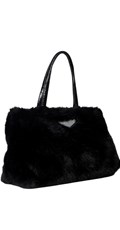 CRNA SOFT-TEXTURE SHOPPER TORBA S LAKIRANIM RUČKAMA - 2