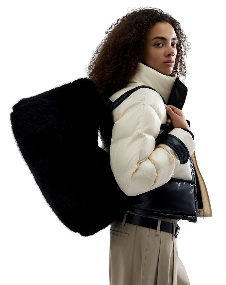 Replay CRNA SOFT-TEXTURE SHOPPER TORBA S LAKIRANIM RUČKAMA - 4