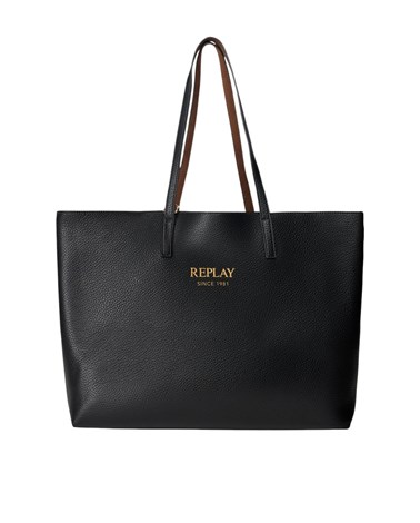 Replay dvostrana replay torba s odvojivom shearling clutch torbicom