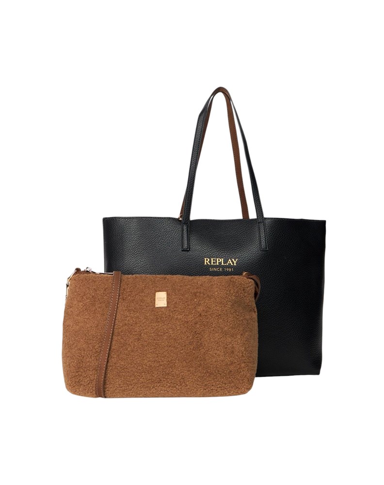 Replay DVOSTRANA REPLAY TORBA S ODVOJIVOM SHEARLING CLUTCH TORBICOM - 7