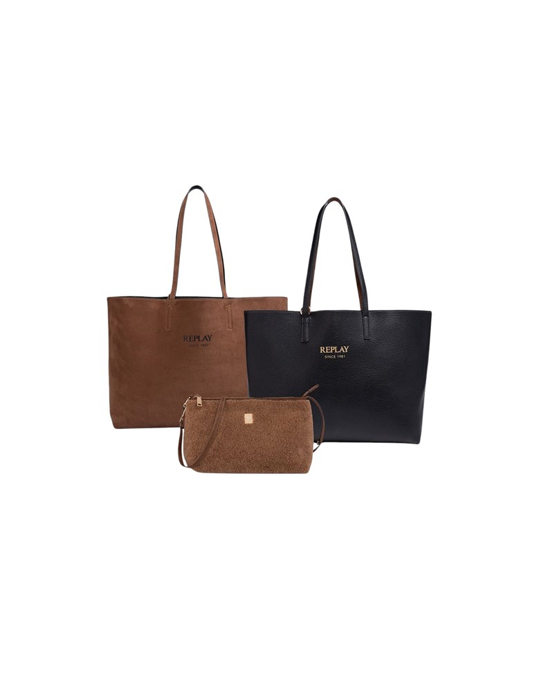 Replay DVOSTRANA REPLAY TORBA S ODVOJIVOM SHEARLING CLUTCH TORBICOM - 8