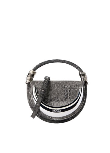 Replay OKRUGLA TORBICA OD ISPRANOG TRAPERA U SIVOJ BOJI - 1