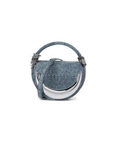 Replay okrugla torbica od ispranog trapera u plavoj boji