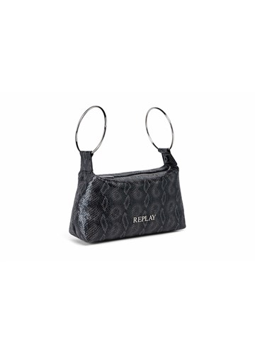 Replay ISPRANO CRNA TORBICA S EFEKTOM ZMIJSKE KOŽE - 2