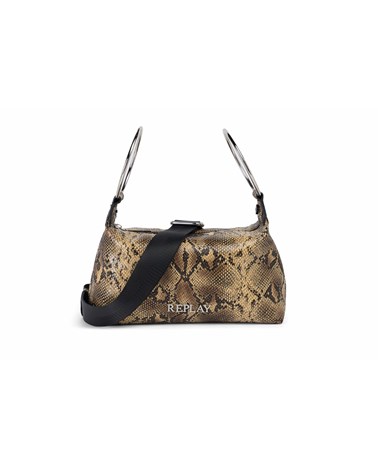 Replay bež torbica s efektom zmijske kože
