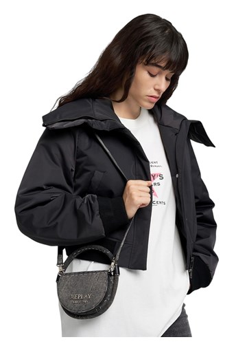 Replay OKRUGLA TORBICA OD ISPRANOG TAMNOG TRAPERA - 4