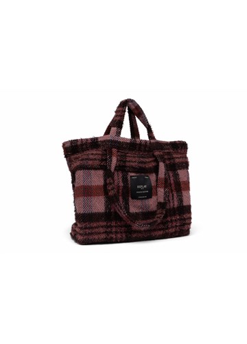 Replay CRVENA KARIRANA TORBA OD MJEŠAVINE VUNE  - 2