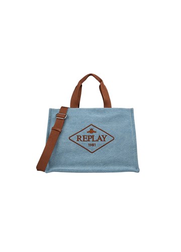 Replay SHOPPER TORBA OD TRAPERA S MAXI LOGOTIP NATPISOM - 2