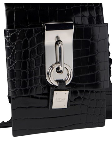 Replay CRNA TORBICA S LAMINIRANIM KROKO UZORKOM - 4