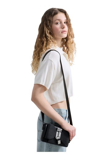 Replay CRNA REPLAY TORBA S KOŽNOM MAŠNOM I METALNOM KOPČOM - 4