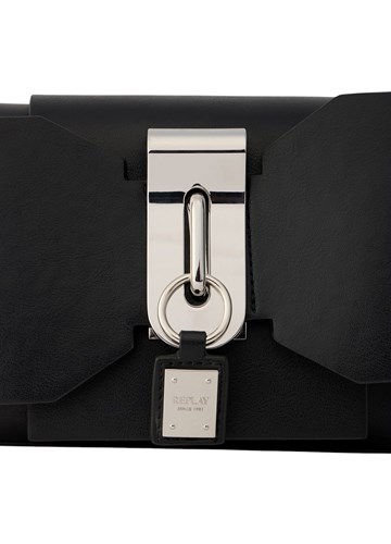 Replay CRNA REPLAY TORBA S KOŽNOM MAŠNOM I METALNOM KOPČOM - 5