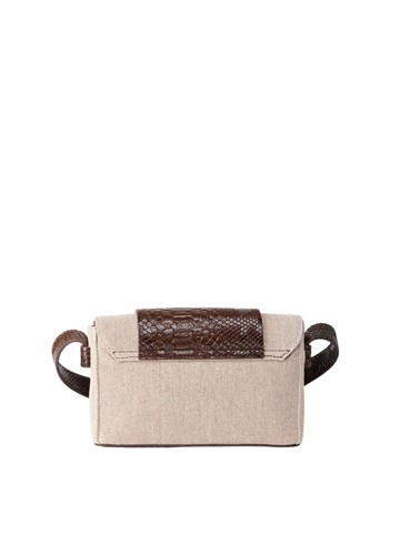 Replay REPLAY TORBA U KOMBINACIJI PLATNA I ZMIJSKOG UZORKA SA ZLATNOM KOPČOM - 2