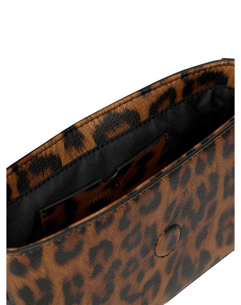 Replay REPLAY TORBA S LEOPARD UZORKOM I ZLATNOM METALNOM KOPČOM - 7