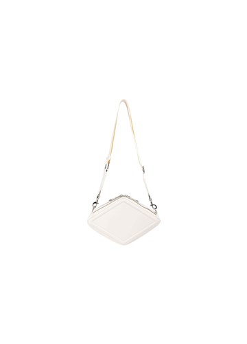 Replay BIJELA CROSSBODY TORBA U OBLIKU ROMBA S 3D LOGOTIPOM - 3