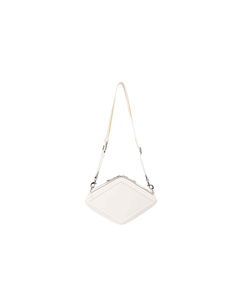 Replay BIJELA CROSSBODY TORBA U OBLIKU ROMBA S 3D LOGOTIPOM - 3