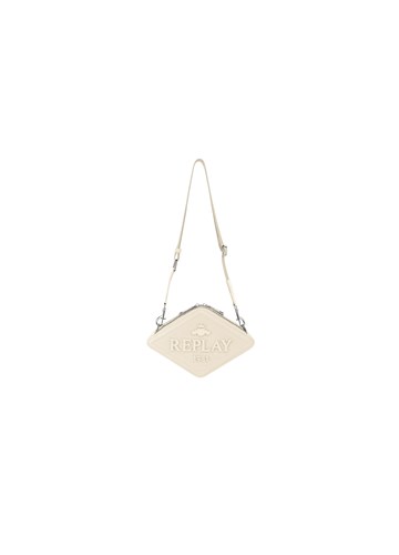 Replay BIJELA CROSSBODY TORBA U OBLIKU ROMBA S 3D LOGOTIPOM - 1