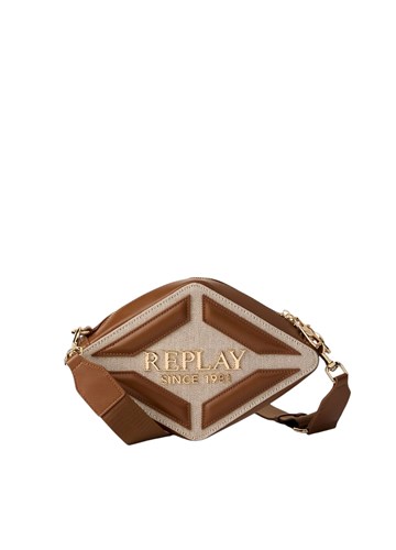 Replay REPLAY TORBA U OBLIKU ROMBA U KOMBINACIJI PLATNA I UMJETNE KOŽE - 1