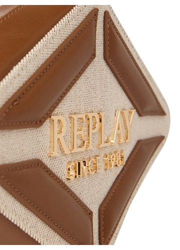 Replay REPLAY TORBA U OBLIKU ROMBA U KOMBINACIJI PLATNA I UMJETNE KOŽE - 5