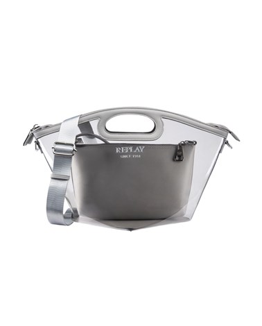 Replay replay prozirna torba s umetnutom sivom torbicom