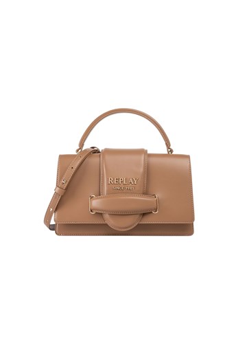 Replay REPLAY SMEĐA ŽENSKA TORBA SA ZLATNIM LOGOTIPOM I KOPČOM - 1