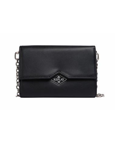 Replay crni novčanik s odvojivim lancem