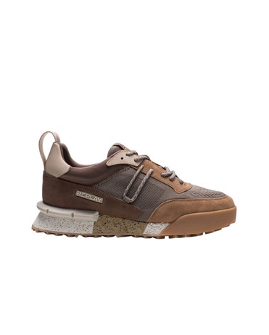 Replay field jupiter engineered 2 smeđe tenisice na vezanje