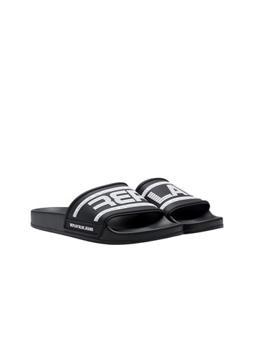 Replay CRNE REPLAY MUŠKE NATIKAČE S 3D NATPISOM - 2