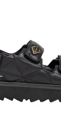 NEW ALICANTE PADDED CRNE SANDALE  - 1
