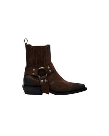 Replay violet chelsea brown gležnjače od brušene kože