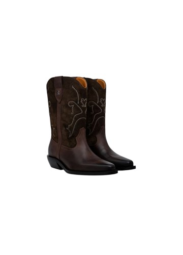 Replay VIOLET TEXAN BROWN KOŽNE ČIZME U SMEĐOJ BOJI - 2