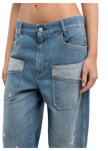 Replay JEANS HLAČE S PODEROTINAMA W8166A 878 895 - 4