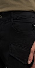 JOE CARGO HLAČE OD PAMUČNOG KEPERA U CRNOJ BOJI - 5