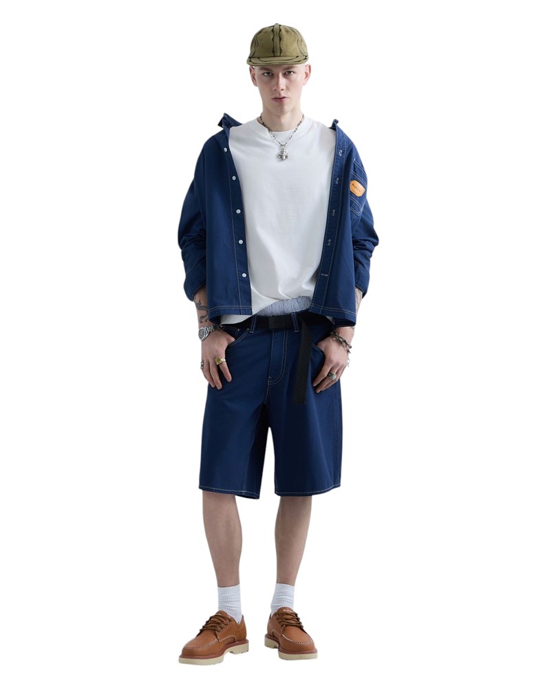 Replay REPLAY INC. STRAIGHT FIT KRATKE TRAPER HLAČE  - 1