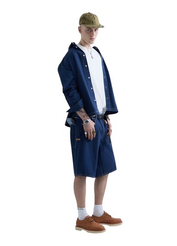 Replay REPLAY INC. UNISEX STRAIGHT FIT KRATKE TRAPER HLAČE  - 4