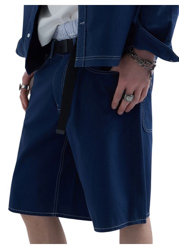 Replay REPLAY INC. UNISEX STRAIGHT FIT KRATKE TRAPER HLAČE  - 5