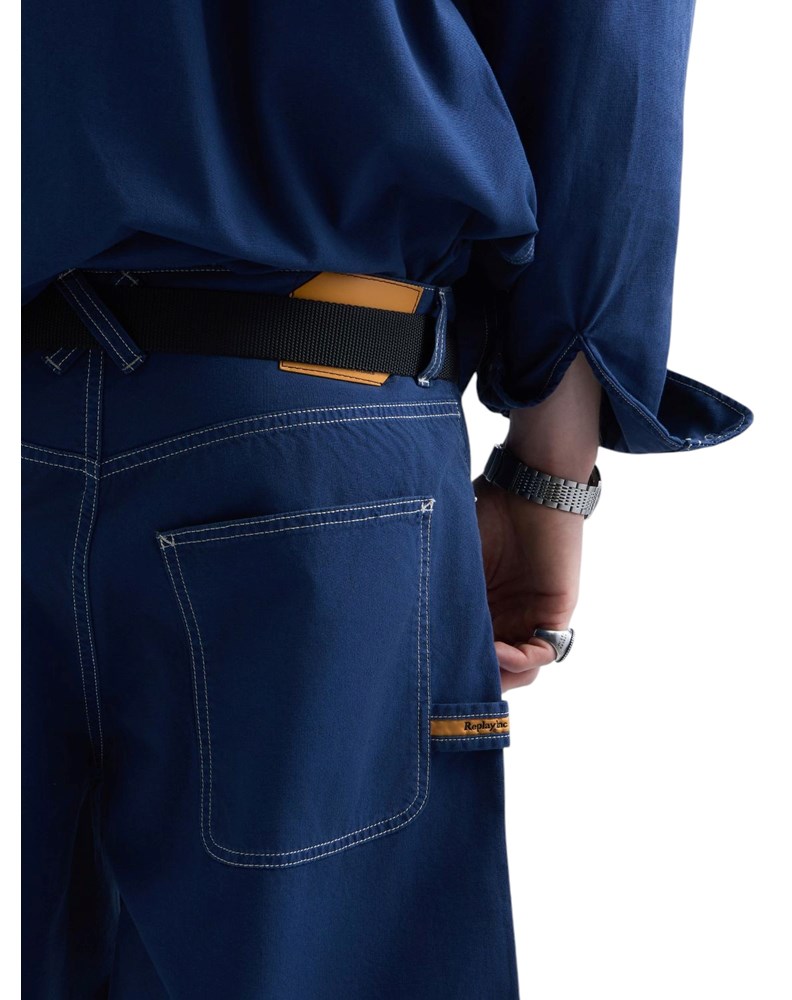 Replay REPLAY INC. STRAIGHT FIT KRATKE TRAPER HLAČE  - 7