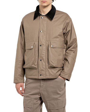 Replay replay inc. unisex miller jakna od voštanog pamuka s vintage detaljima