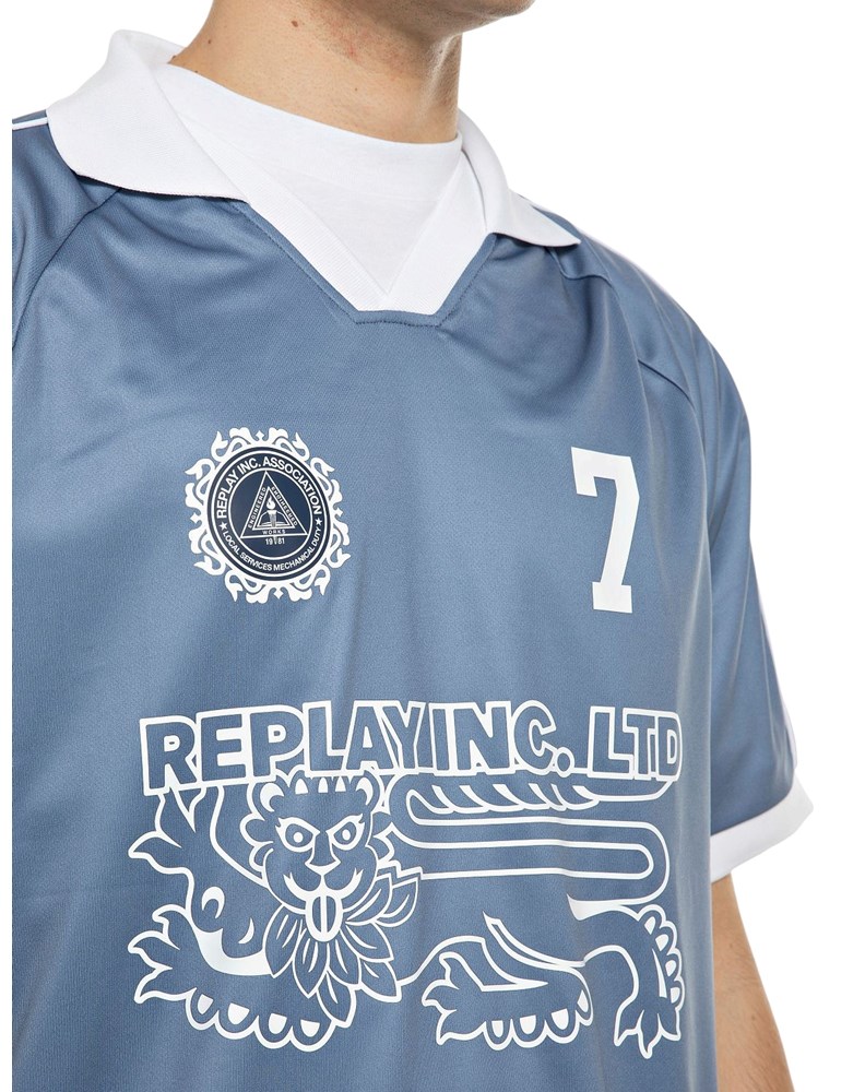 Replay REPLAY INC. UNISEX RETRO JERSEY MAJICA S LAVLJIM GRBOM - 3