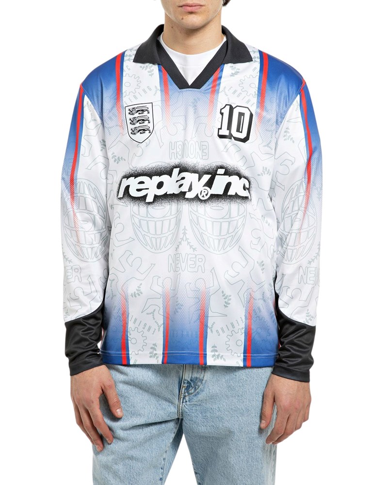 Replay REPLAY INC. UNISEX JERSEY MAJICA DUGIH RUKAVA S PRUGASTIM PRINCOM - 1