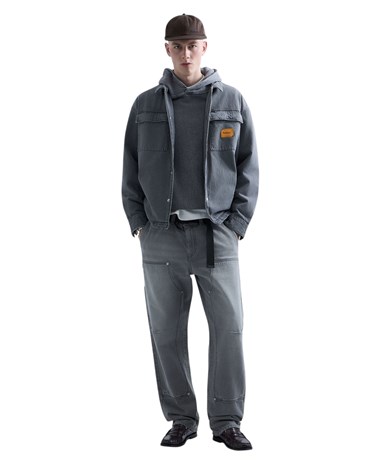 Replay replay inc. unisex welder košulja od tamnog trapera