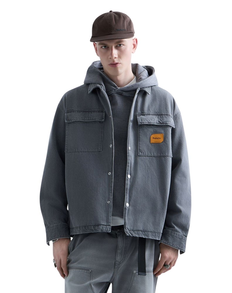 Replay REPLAY INC. UNISEX WELDER KOŠULJA OD TAMNOG TRAPERA - 2