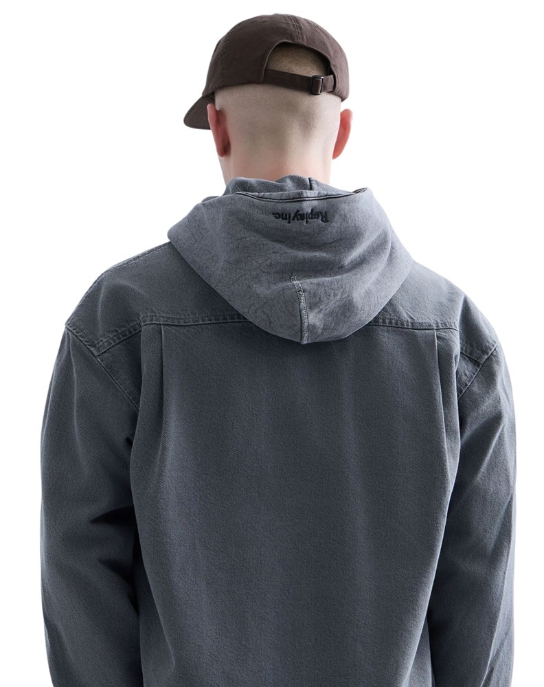 Replay REPLAY INC. UNISEX WELDER KOŠULJA OD TAMNOG TRAPERA - 5
