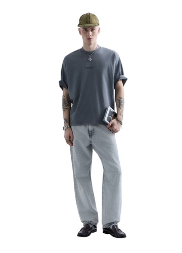 Replay REPLAY INC. UNISEX SCRIPT MAJICA U SIVOJ BOJI  - 1