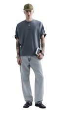 REPLAY INC. UNISEX SCRIPT MAJICA U SIVOJ BOJI  - 1